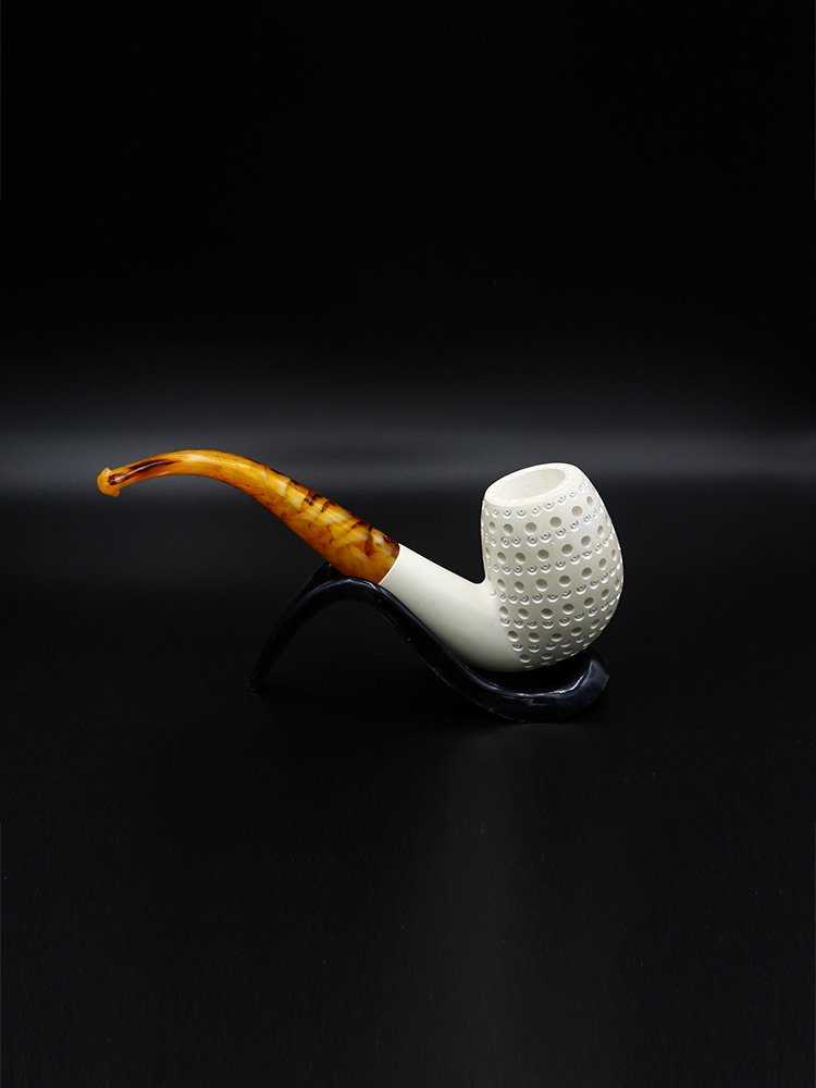 Bent Billiard Meerschaum Pipe