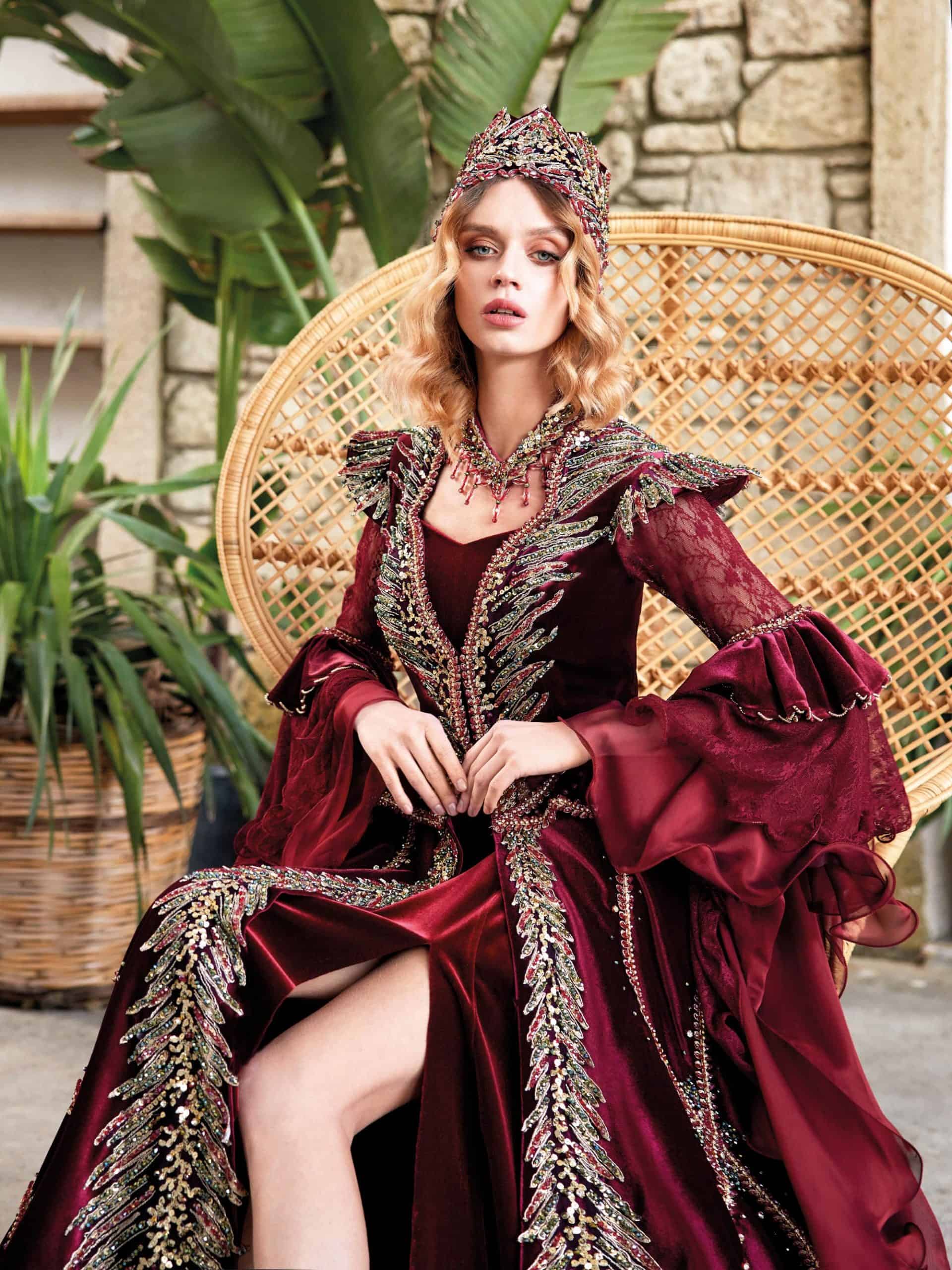 floor length long sleeve Sultan kaftan party dresses online for laides