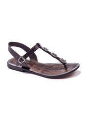 Beaded Tugra Leather Sandals