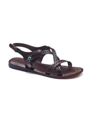 Braiding Toe Thong Leather Women Sandals