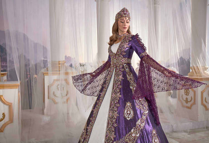 Famous Purple Kaftan Set