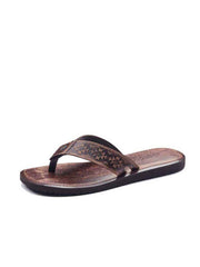 mens leather flip flops