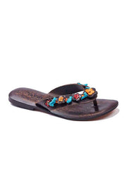 Colorful Leather Flip Flops