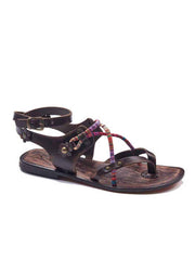 Colorful Needle Lace Leather Sandals For Womens