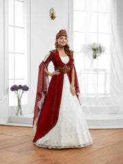 Elegant Red Kaftan Set