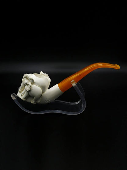 Elephants Hand Carved Pipe