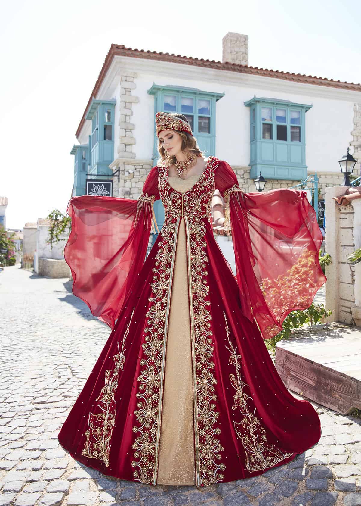 Fancy Red Kaftan Set