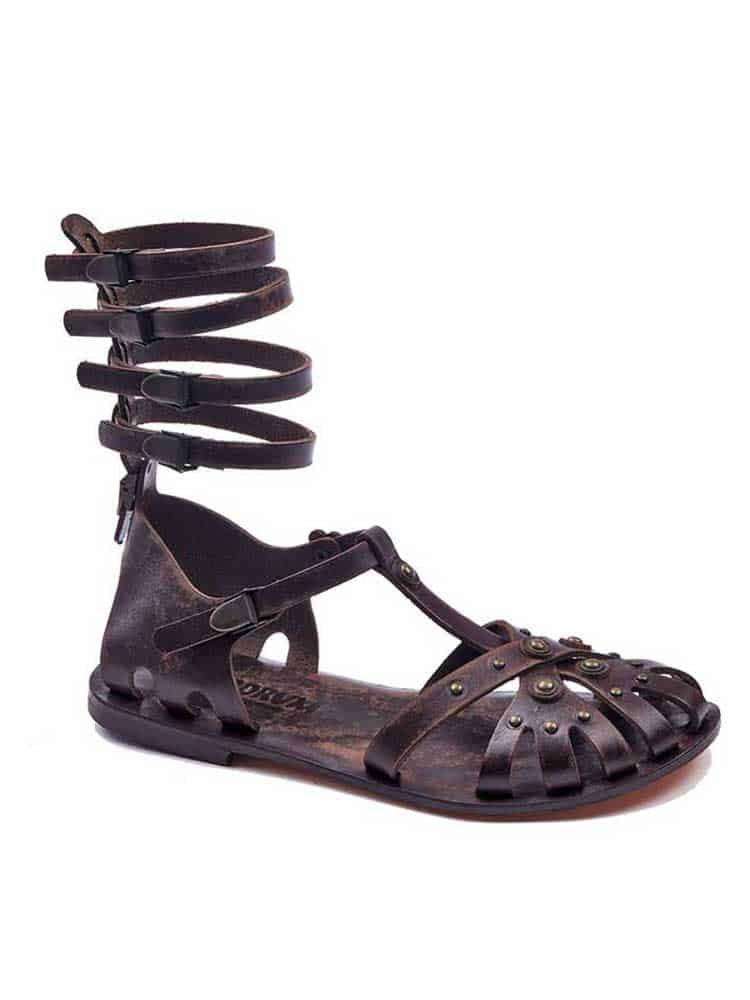 Metallic And Strapped Gladiator Sandals