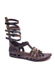 Colored Strapped Gladiator Sandals