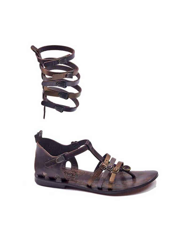 Colored Strapped Gladiator Sandals