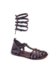 Metallic Gladiator Leather Sandals