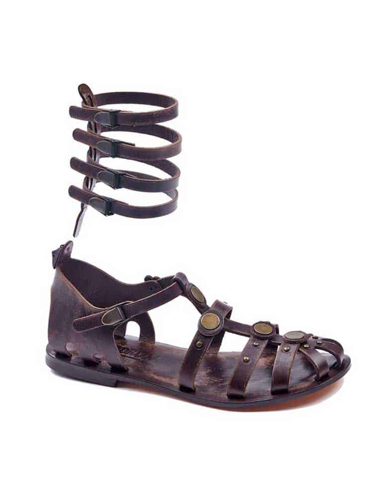 Leather Strapped Gladiator Sandals