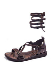 Three Strapped Gladiator Sandals