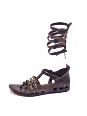 Colored Strapped Gladiator Sandals