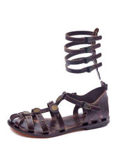 Leather Strapped Gladiator Sandals