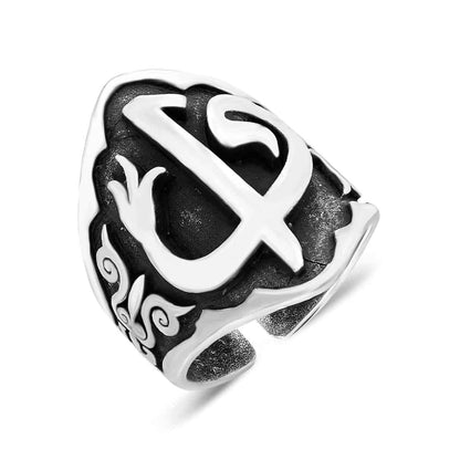 mens steel rings