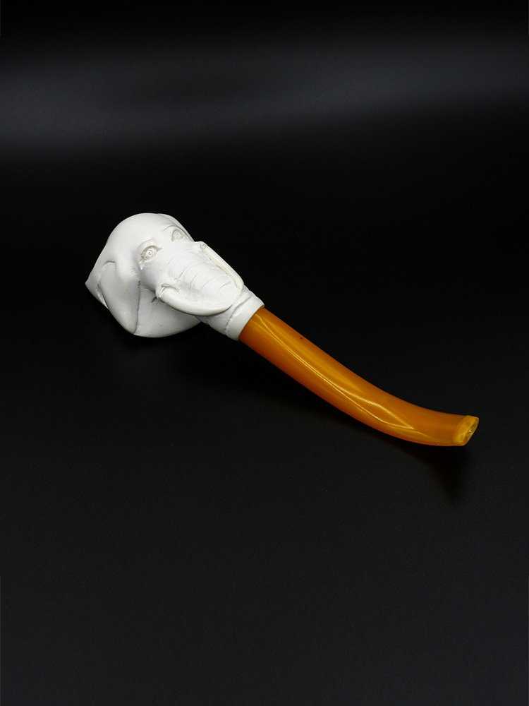 Meerschaum Pipe Elephant Head Hand Carved