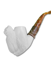 Meerschaum Pipe Kitten Hand Carved