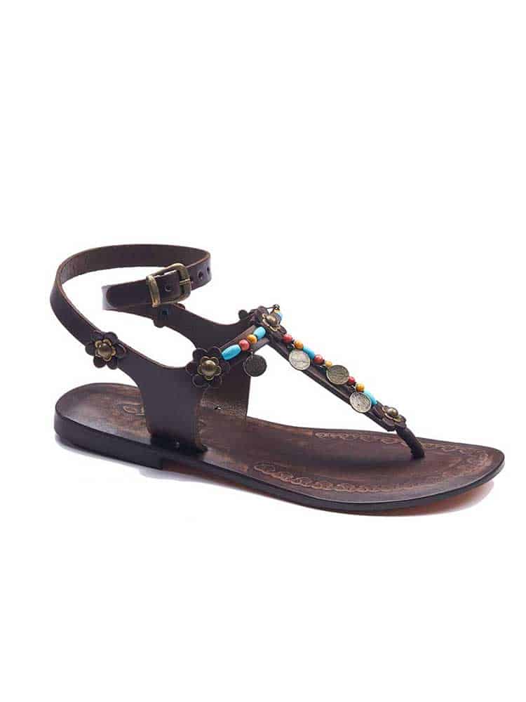 Metallic Blue Detail Sandals