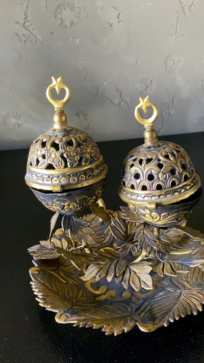 Handmade Copper Topkapi Palace  Incense Burner