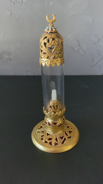 Unique Handmade Gold Copper Glass Container