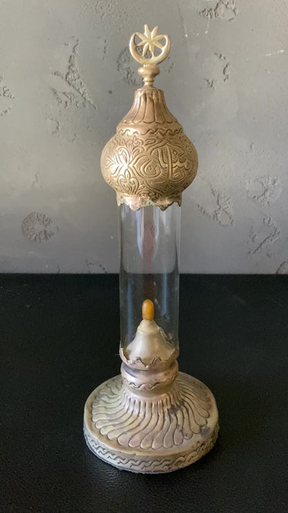 Copper Glass Cointaner With Crescent Symbol