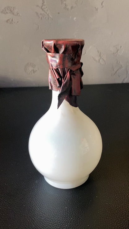 Antique White Glass  Zemzem Bottle