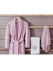 White Pink Turkish Cotton Robes