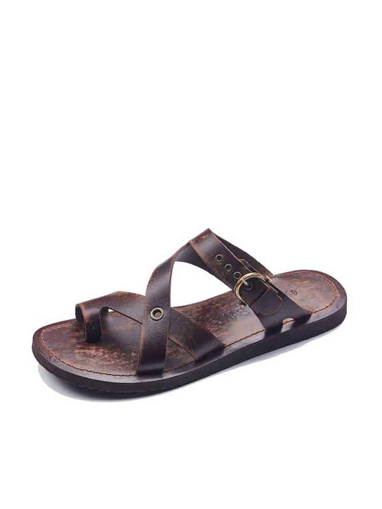 Toe Thong Mens Leather Sandals Flip Flops