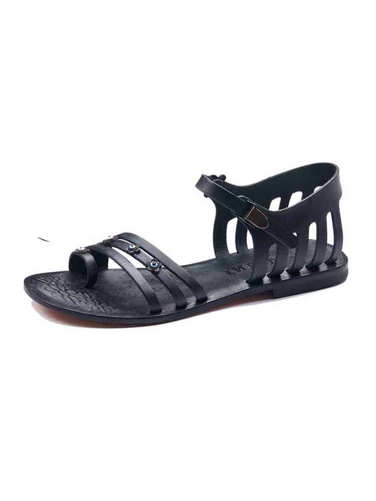 Toe Thong Leather Sandals For Women