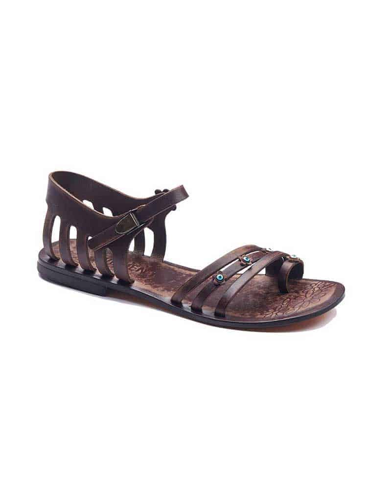 Toe Thong Leather Sandals For Women