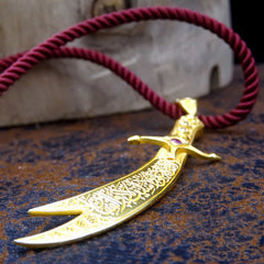 silver zulfiqar necklace